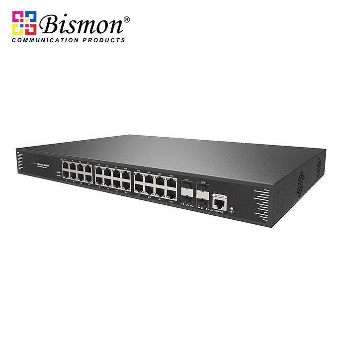 24-RJ45 10/10/1000 and 4-SFP Slots Uplink L2 managed